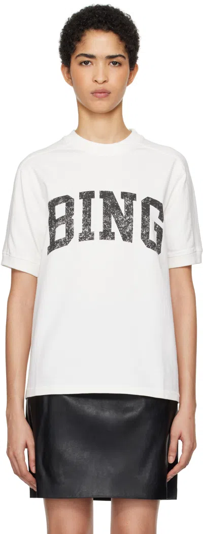 Anine Bing Ivory Jaylin Tee Bing T-shirt In White