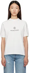 Anine Bing Off-white Jaylin Monogram T-shirt In White