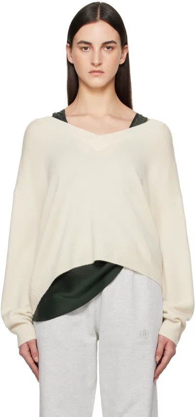 Anine Bing Off-white Lee Sweater In Ivory