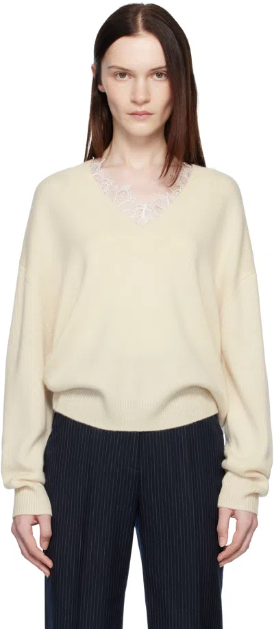 Anine Bing Off-white Lee Sweater In Ivory