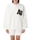 Anine Bing Miles Sweatshirt Letterman Off White Off White In White