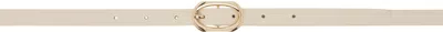 Anine Bing Off-white Mini Signature Link Belt In Ivory