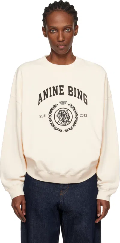 Anine Bing Off-white Miles Collegiate Sweatshirt