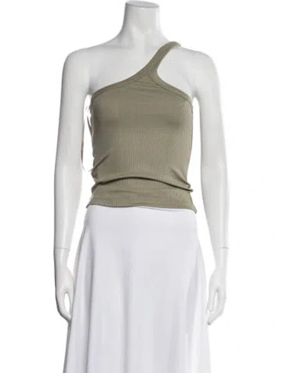 Pre-owned Anine Bing One-shoulder Sleeveless Top In Black