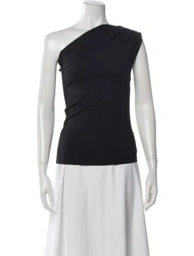 Pre-owned Anine Bing One-shoulder Sleeveless Top In Gray