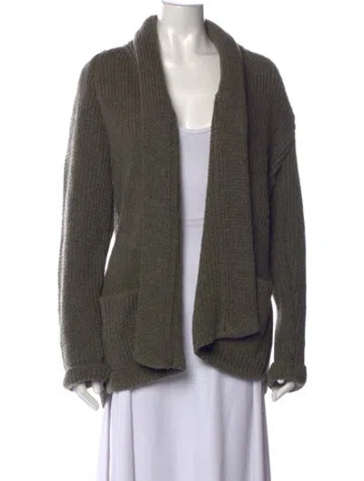 Pre-owned Anine Bing Open Front Sweater In Green