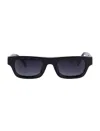 Anine Bing Thick Frame Sunglasses Uv Protection In Black