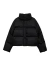Anine Bing Puffer Jacket Dorian Quilted High Collar In Black