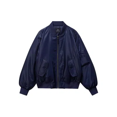 Anine Bing Leon Zip-fastening Bomber Jacket In Blue