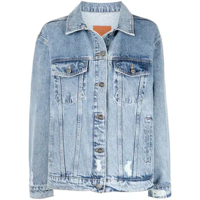 Anine Bing Blue Rory Denim Jacket In Vintage Blue