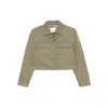 Anine Bing Cropped Jacket In Green