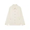 Anine Bing Wool And Cashmere Jacket With Long Sleeves In Neutral