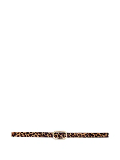 Anine Bing Small Signature Link Belt In Animal Print