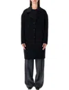 Anine Bing Oversized Black Wool Blend Coat In Black