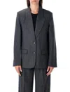 Anine Bing Ross Blazer Single Breast In Gray