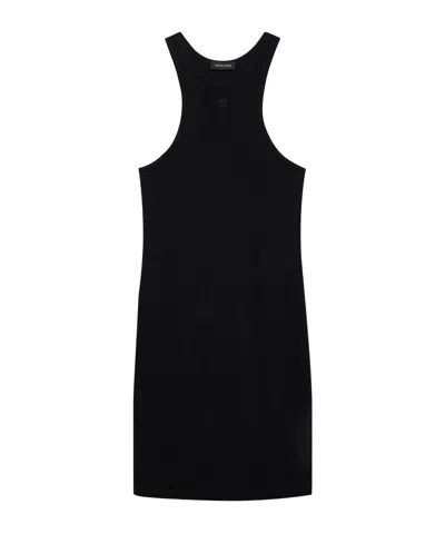 Anine Bing Oversized Straight T-shirt Dress In Black