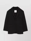 Anine Bing Oversized Wool-cashmere Blazer With Pockets And Padded Shoulders