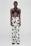 Anine Bing Owen Pant - Ivory Daisy Print S