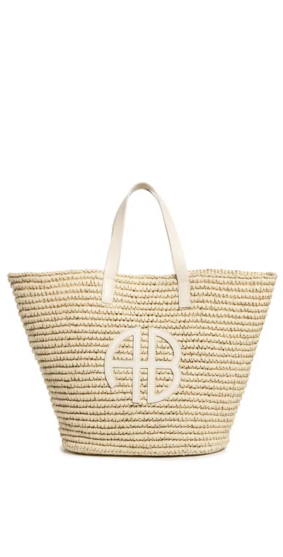 Anine Bing Palermo Tote In Ivory In Brown