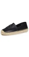 Anine Bing Round Toe Espadrilles In Black