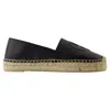Anine Bing Paloma Espadrilles Flat Shoes - Leather - Black In Black