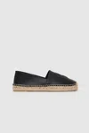 Anine Bing Round Toe Espadrilles In Black