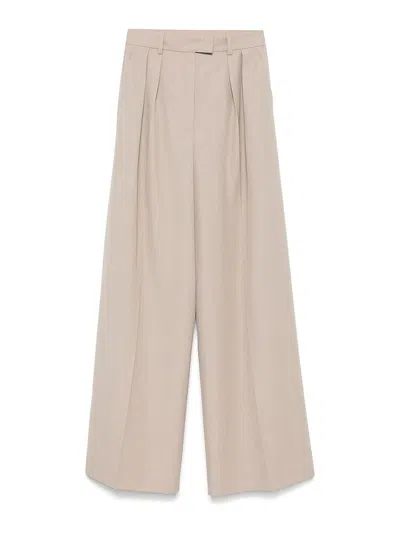 Anine Bing Taupe Lou Trousers In Neutrals