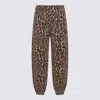 Anine Bing Animal Print Trousers Cuffed Hem In Brown