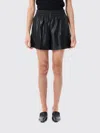 Anine Bing High-rise Vegan Leather Shorts With Elastic Waistband In Black
