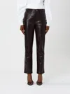 Anine Bing Bruno Recycled Leather Pants In Brown In Multi