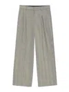 Anine Bing Pleated Trousers In Brown
