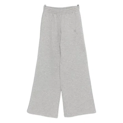 Anine Bing Womens Medium Heather Grey Kacey Cotton-jersey Jogging Bottoms In Gray