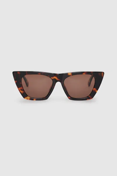 Anine Bing Paris Sunglasses In Dark Tortoise In Brown