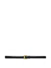 Anine Bing Nicola Belt In Black Embossed In 14k Gold