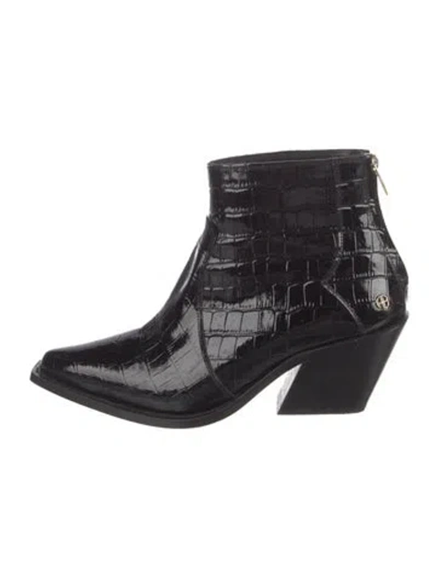 Pre-owned Anine Bing Patent Leather Boots In Black