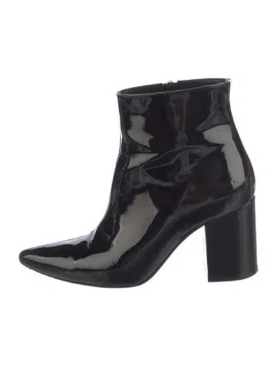 Pre-owned Anine Bing Patent Leather Boots In Black