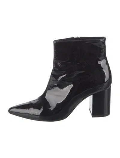 Pre-owned Anine Bing Patent Leather Boots In Black