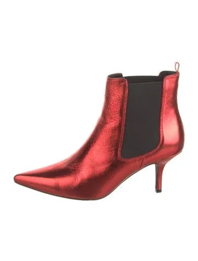 Pre-owned Anine Bing Patent Leather Chelsea Boots In Multi