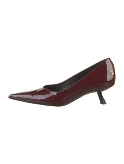 Pre-owned Anine Bing Patent Leather Pumps In Burgundy