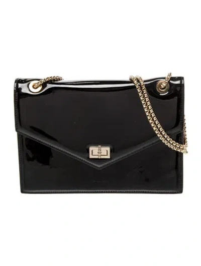 Pre-owned Anine Bing Patent Leather Shoulder Bag In Black