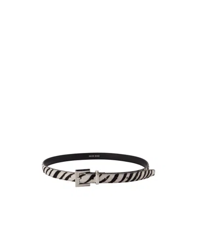 Anine Bing Patterned Belt In Black