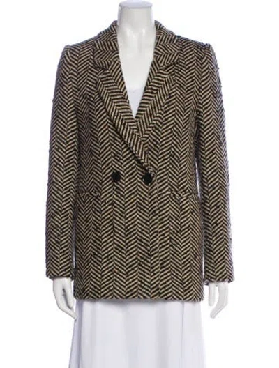 Pre-owned Anine Bing Patterned Blazer In Neutral