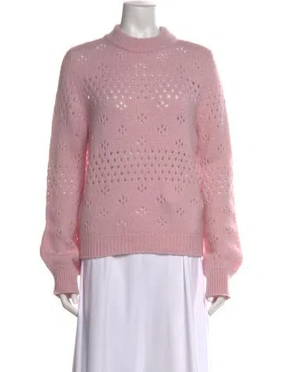 Pre-owned Anine Bing Patterned Crew Neck Sweater In Pink
