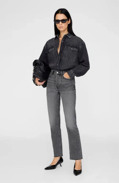 Anine Bing Paxton Shirt In Black