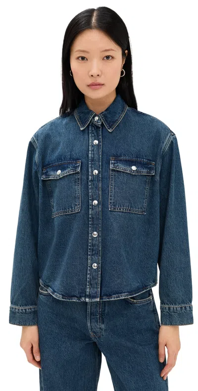 Anine Bing Denim Shirt In Blue