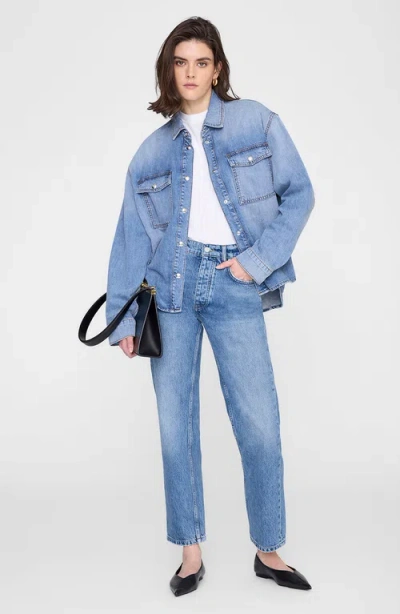 Anine Bing Paxton Shirt In Blue