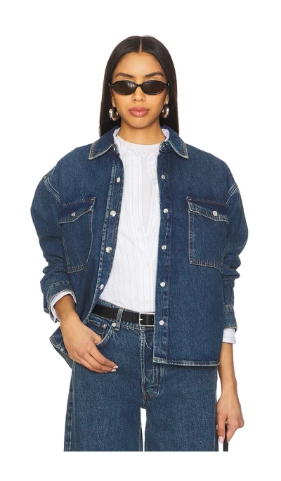 Anine Bing Denim Shirt In Blue