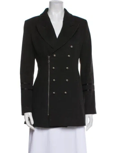 Pre-owned Anine Bing Peacoat In Black