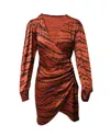 Anine Bing Penelope Tiger Print Mini Dress In Multicolor Silk In Multi