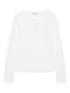 Anine Bing Pia Pointelle-knit Henley Top